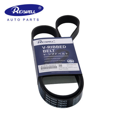 1KD-FTV พัดลมเครื่องยนต์ดีเซล อัลเตอร์เนเตอร์ V-Ribbed Belt 7PK147 90916-02524 5 สําหรับ Toyota Hiace Hilux Dyna 2KD